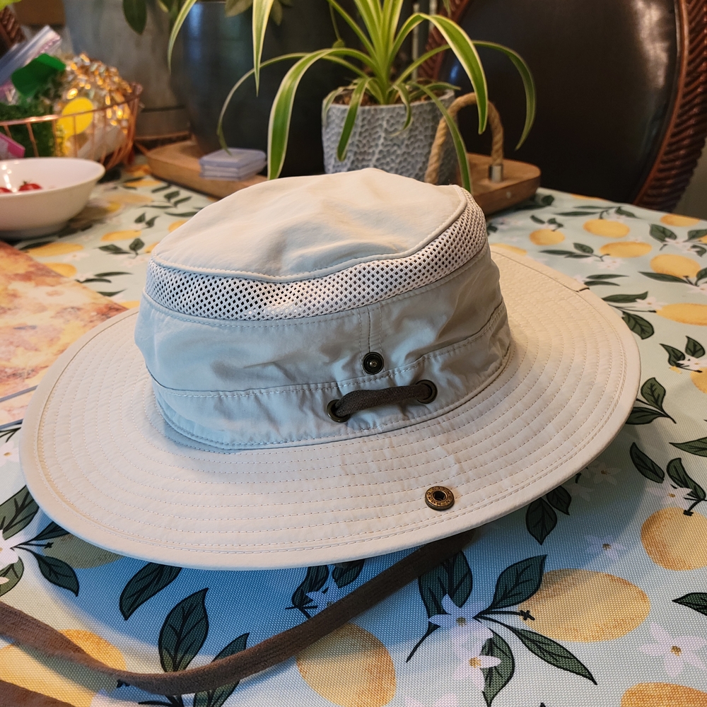 Beige Wide Brim Sun Hat